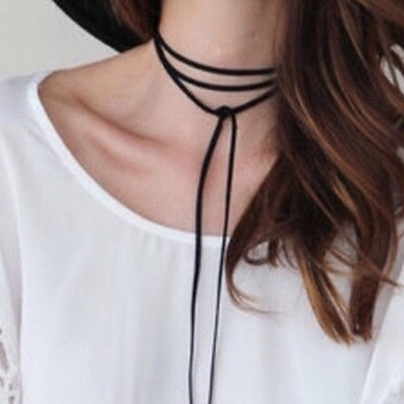 💋GIFT ME! Suede Long boho Choker necklace! - Picture 3 of 4