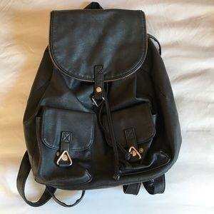 Faux Leather Backpack