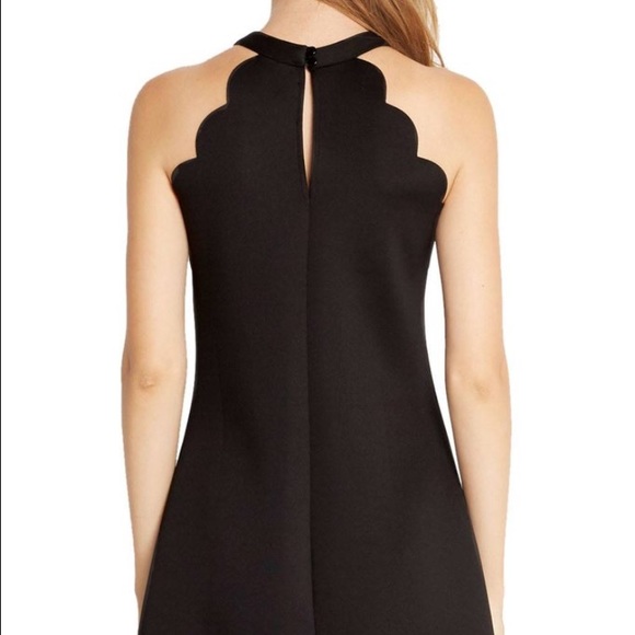 Black Scalloped Scuba Sheath Dress@ Insider Price - Picture 4 of 4