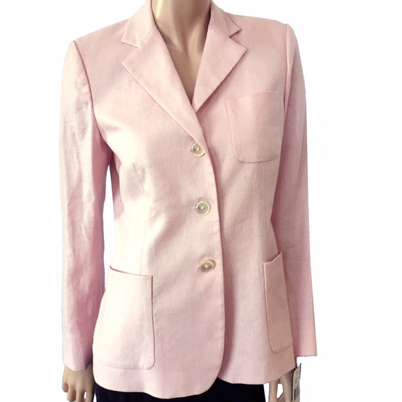 NWT Ralph Lauren blush linen blazer