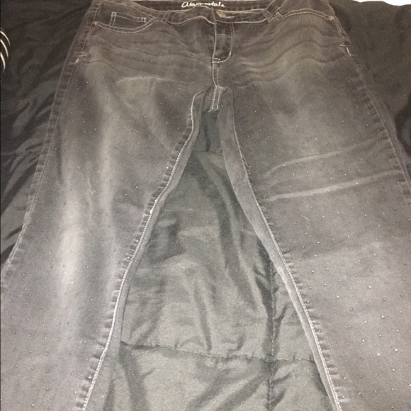 Black studded pants