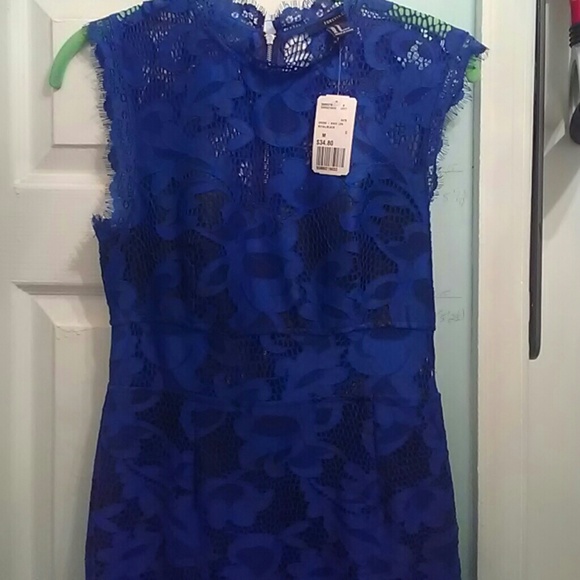 Forever 21 blue lace dress
