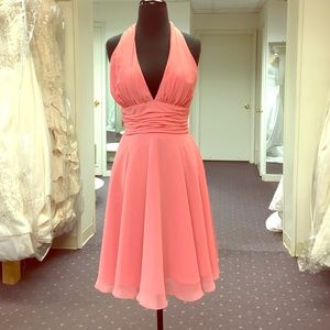 Coral cocktail dress