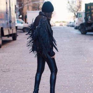 Genuine leather jacket vintage - blogger favorite