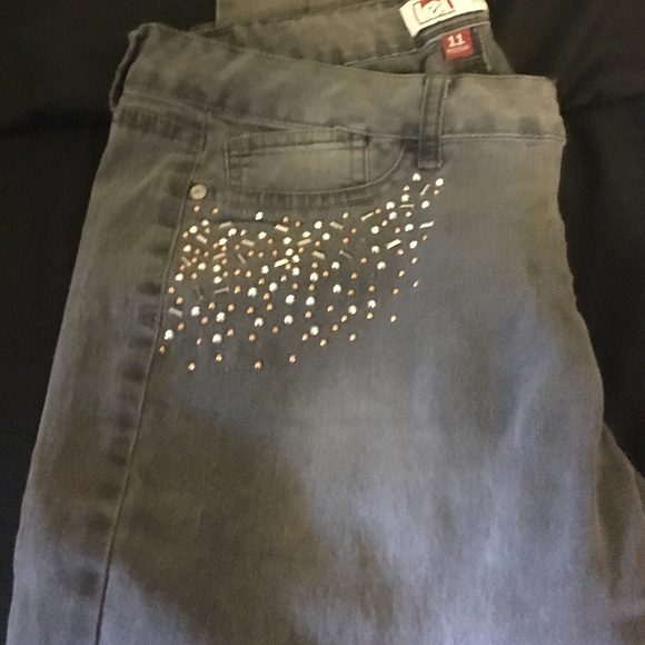 Gray studded pants