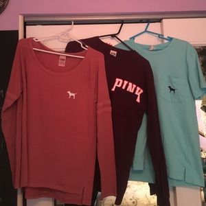 Victoria's Secret pink shirt bundle
