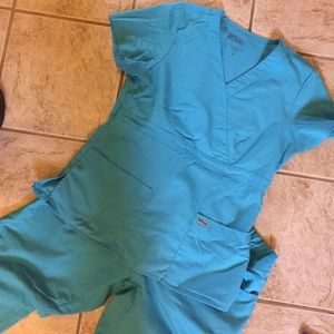 Greys Anatomy Scrubs, Turquoise size M