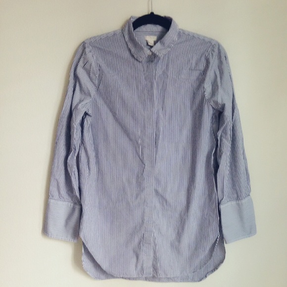 J. Crew Tops - J. Crew Blue&white Stripe Infinity Shirt