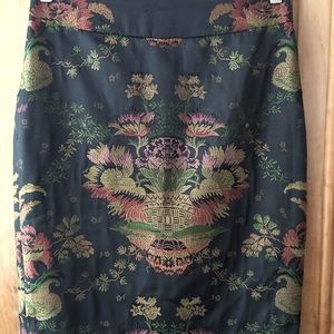 CAbi Chinoiserie pencil skirt size 6