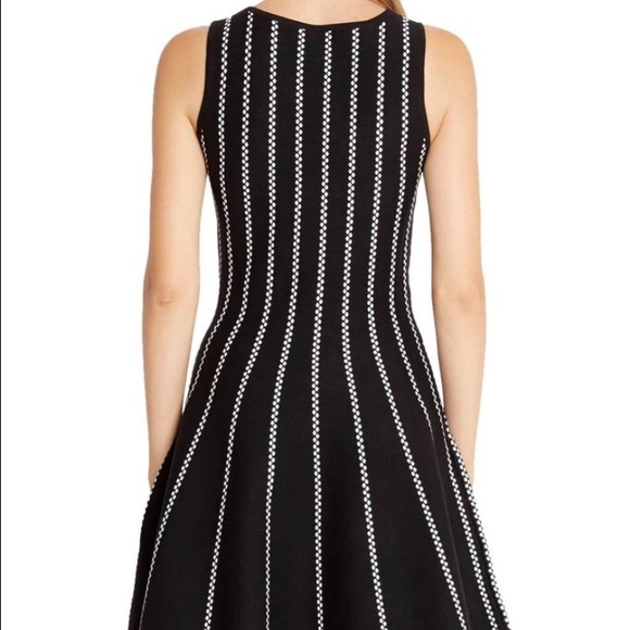 Black Stretch Knit Dotted Dress - Insider Price! - Picture 3 of 4