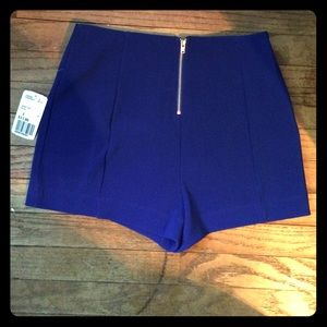 Royal blue high waisted shorts