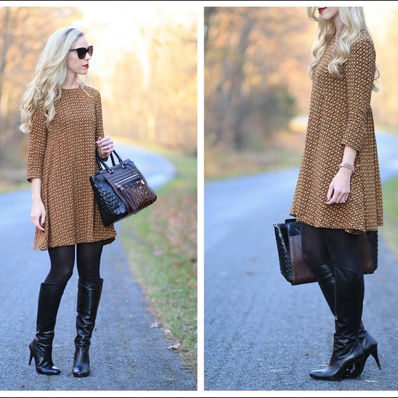 H&M patterned  A-line swing dress