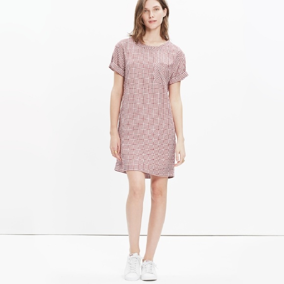 NWT Madewell dress, XS Red and White gingham