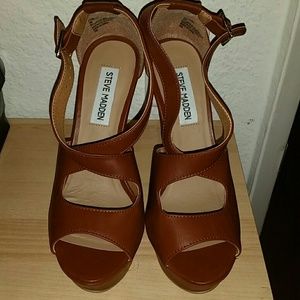 Tan Steve Madden Wedges