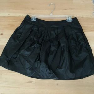 Faux leather skater skirt