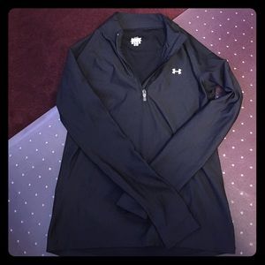 GREAT CONDITION UA 1/4 zip. Black in color. Size M
