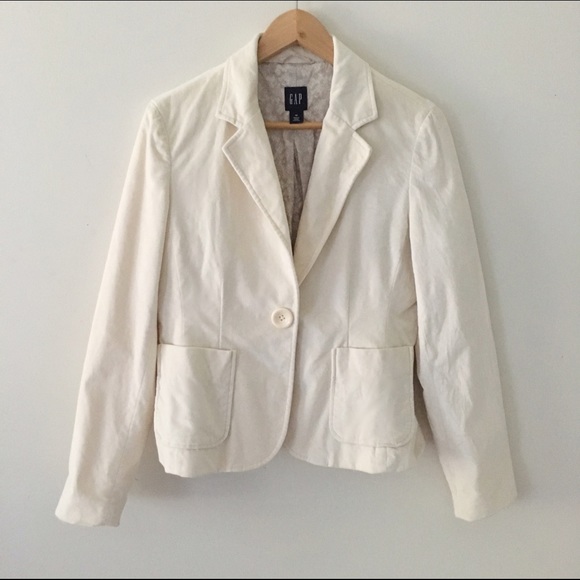 Gap velveteen cream blazer