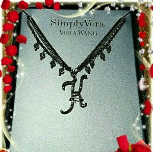 New Simply Vera Vera Wang Initial Necklace