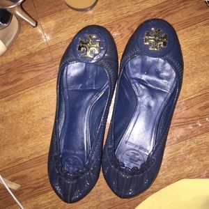 Tory burch royal blue flats