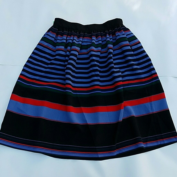 Zara Striped Full Skirt - Picture 3 of 4