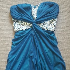 Green cocktail dress