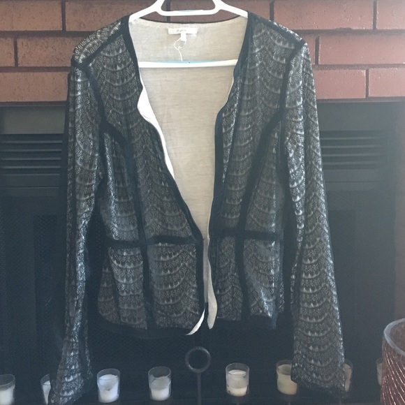 Black lace cardigan