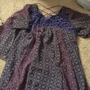 Super flowy lace detail dress