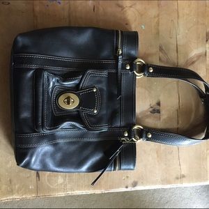 Vintage leather Coach handbag