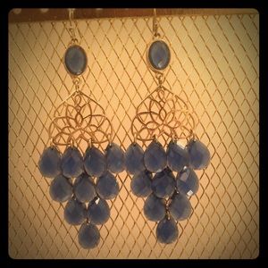Blue & gold earrings