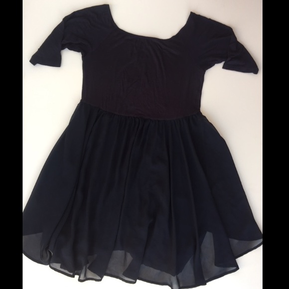 Urban Outfitters Navy Blue Chiffon Skirt Dress - Picture 3 of 4
