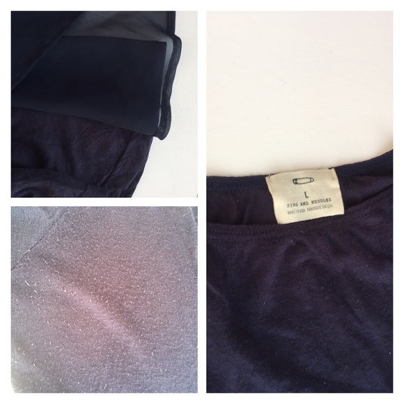 Urban Outfitters Navy Blue Chiffon Skirt Dress - Picture 4 of 4
