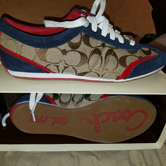Coach blue and red sneakers size 8.5