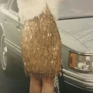 BEAUTIFUL  GOLD SEQUIN DRESS!!!!