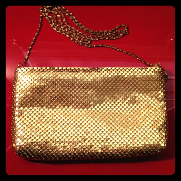 Vintage Golden Metal Mesh Purse