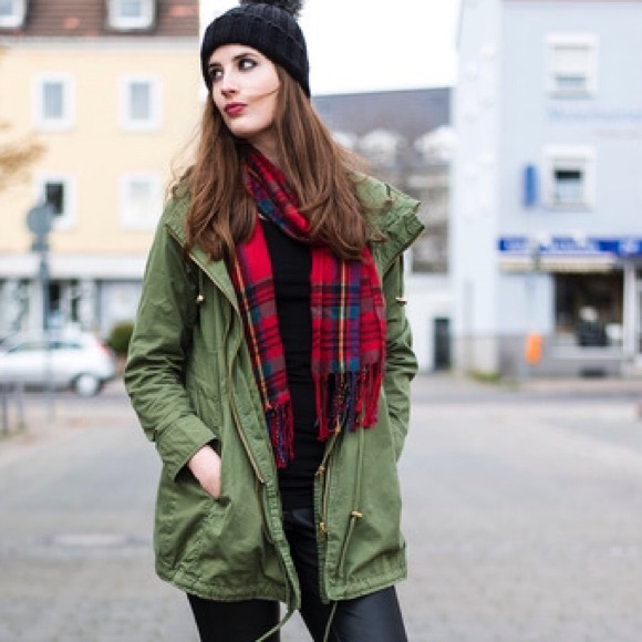Utility Olive Green Parka / Anorak Jacket
