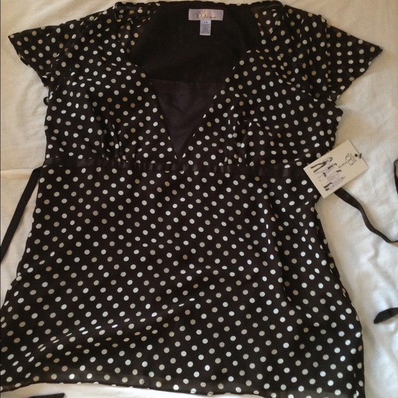 Nine & Co. polka dotted blouse WOMENS (brown)