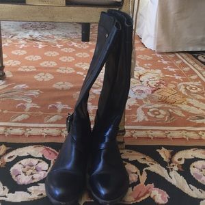Black boots-real leather upper