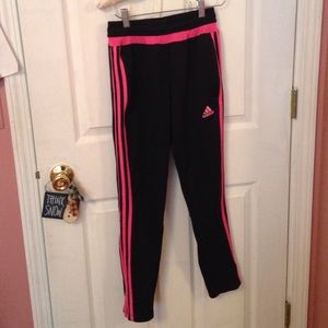 Adidas soccer pants pink and black