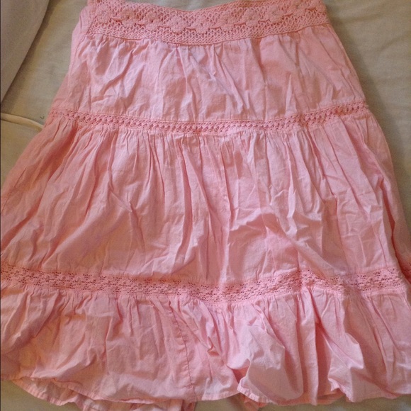 SO detailed knee length skirt (light pink)