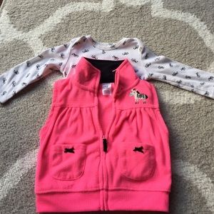 Infant vest with onesie