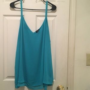 Teal dressy tank top.