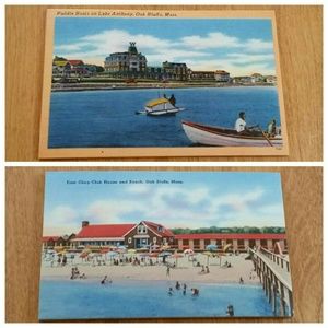 2 VINTAGE MARTHA'S VINEYARD POSTCARDS 1930S