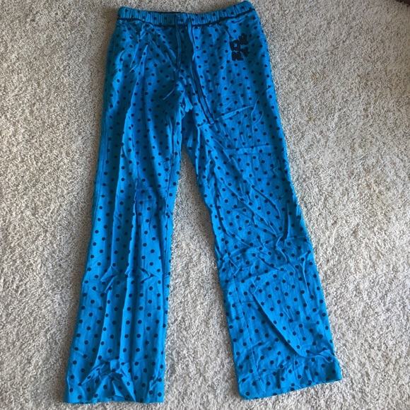 Blue polkadot pajama pants