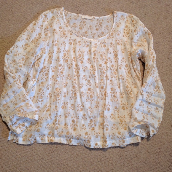 Sundance catalog CP Shades floral blouse