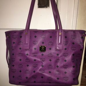 Purple MCM reversible Tote