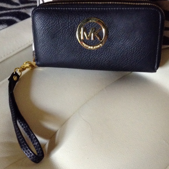 MK 100% Leather Double sided Wallet