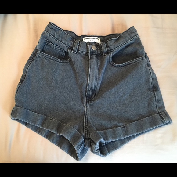American Apparel High-Waist Jean Cuff Short