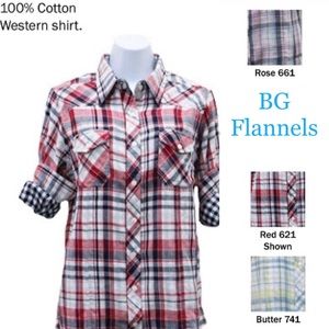 BG FLANNEL Western shirt "Candy Apple" Red