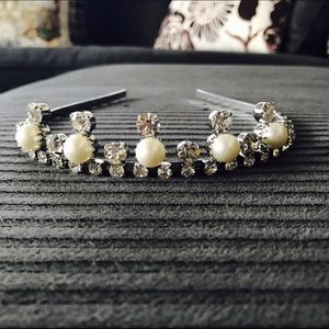 Bridal Swarovski Crystal and Pearl Crown