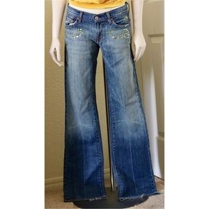 7 for All Mankind Embellished Denim Jeans